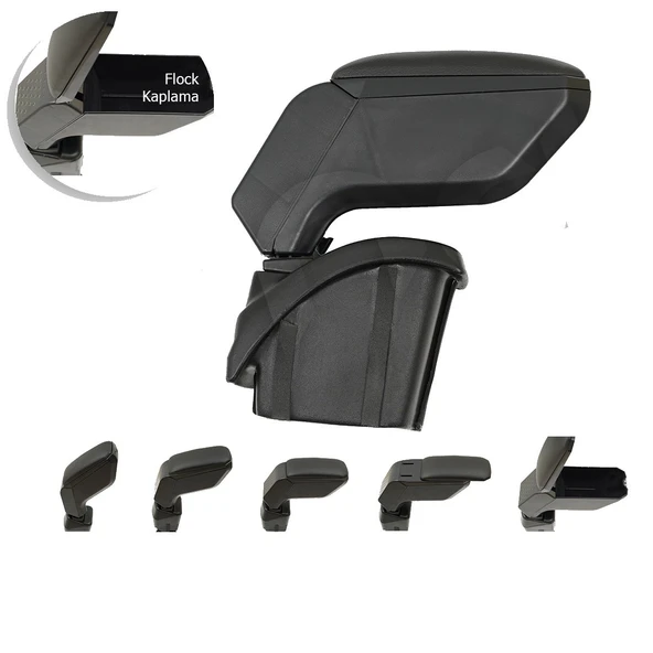 Renault Megane 2 Araca Özel Kol Dayama Kolçak Siyah 2003-2011 arası uyumlu Pnd ürün görseli 1
