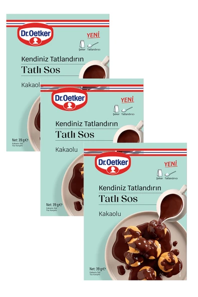 Dr.Oetker Kendiniz Tatlandırın Tatlı Sos Kakaolu 39 g x 3 Adet ürün görseli 1