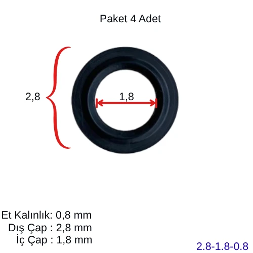Plakalı Eşanjör Oring Conta Seti (4 ad.) 28*18*0,8 ürün görseli 1