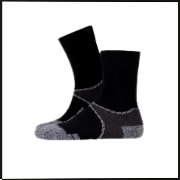 Uyguna-Yakala Siyah Walking - Termal Çorap-TS3-S ürün görseli 1