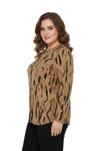 Kadın Düğmeli Modelli Bluz BGL-ST05125 - Resim 3