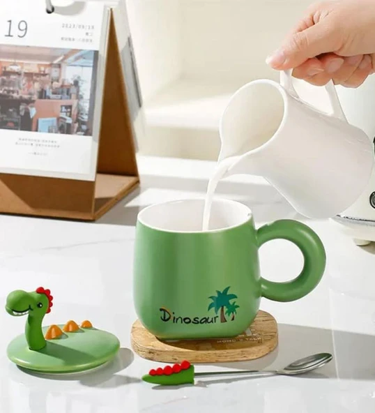 Dinozor Figürlü Seramik kupa - Resim 5