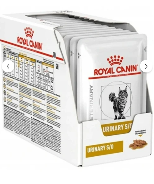 Royal Canin Veterinary Urinary S/O Yetişkin Kedi Yaş Maması 12 X 85 Gr ürün görseli 1