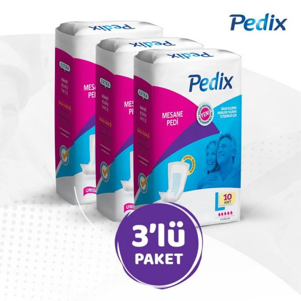 PEDİX MESANE PEDİ UNISEX BÜYÜK BOY LARGE (L) 30 ADET ürün görseli 1