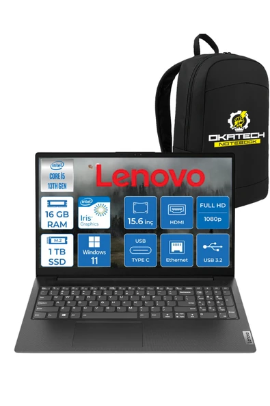 V15 G4 İNTEL i5 -13420H 16 GB RAM 1 TB NVM SSD 15.6 ” FHD WİN11PRO NOTEBOOK + OKATECH ÇANTA ürün görseli 1