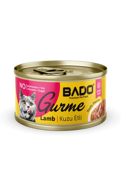 BADO GURME YAŞ YETİŞKİN KEDİ MAMASI KUZU ETLİ 85 GR ürün görseli 1