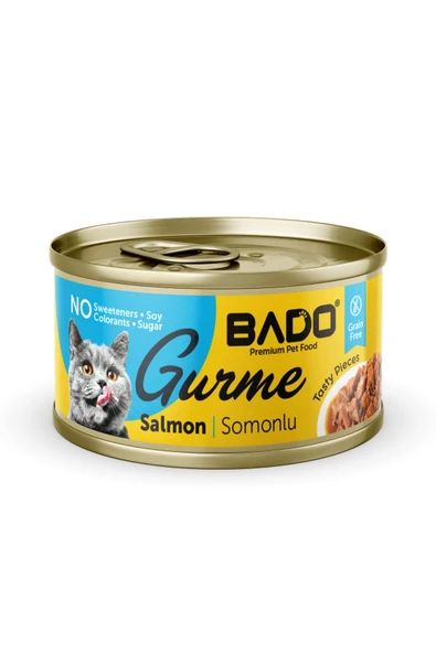 BADO GURME YAŞ YETİŞKİN KEDİ MAMASI SOMONLU 85 GR ürün görseli 1