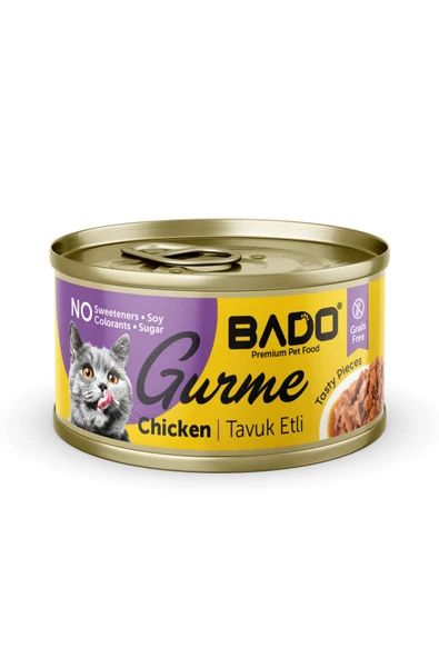 BADO GURME YAŞ YETİŞKİN KEDİ MAMASI TAVUKLU 85 GR ürün görseli 1