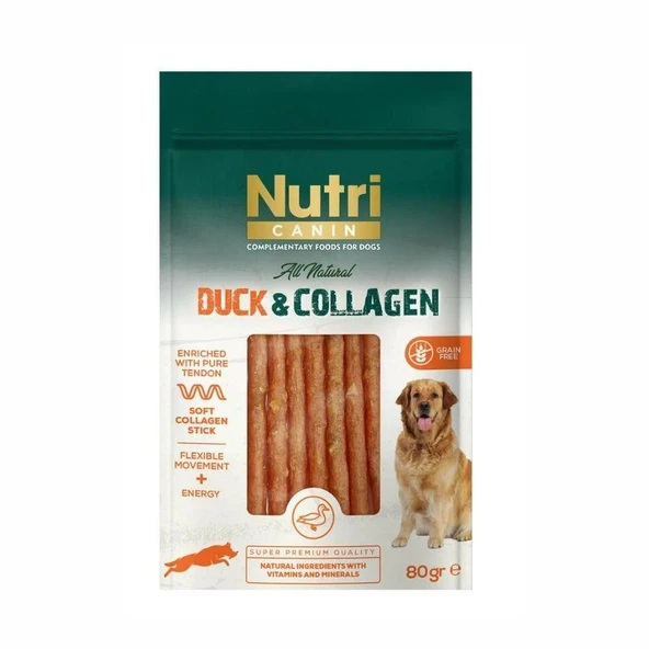Nutri Canin Collagen Ördek Etli Yumuşak Çubuk Köpek Ödülü 80 gr ürün görseli 1