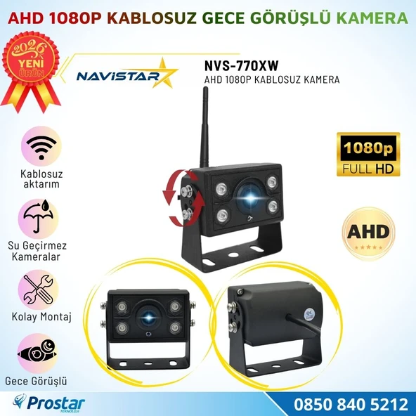 AHD 1080P Kablosuz Ledli Gece Görüşlü Araç Kamerası ürün görseli 1