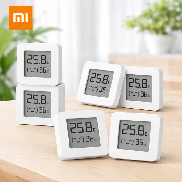 Xiaomi Mijia Bluetooth Akıllı Sıcaklık ve Nem Ölçer Termometre 6 Adet ürün görseli 1