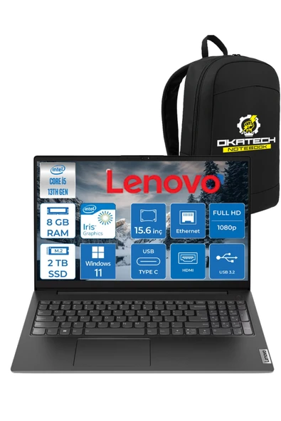 V15 G4 İNTEL i5 -13420H 8 GB RAM 2 TB NVM SSD 15.6 ” FHD WİN11PRO NOTEBOOK + OKATECH ÇANTA ürün görseli 1