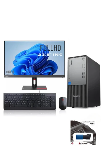 Thinkcentre Neo 50t G5 12ub000btr Core I5 13400-16 GB Ddr5 Ram-512 GB WİNDOWS 11 PRO+ 23,8'' Monitör ürün görseli 1