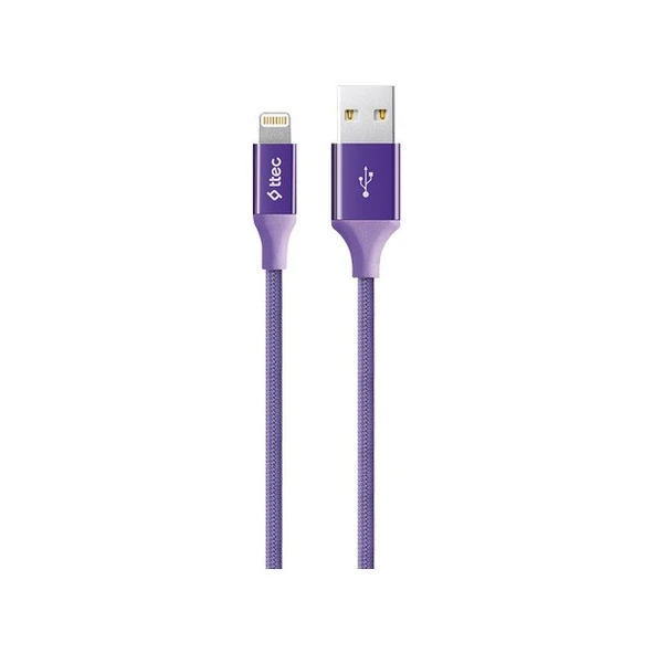 Ttec AlumiCable Lightning ile Uyumlu Kablo Mor 1.2M - 2DK16MR ürün görseli 1