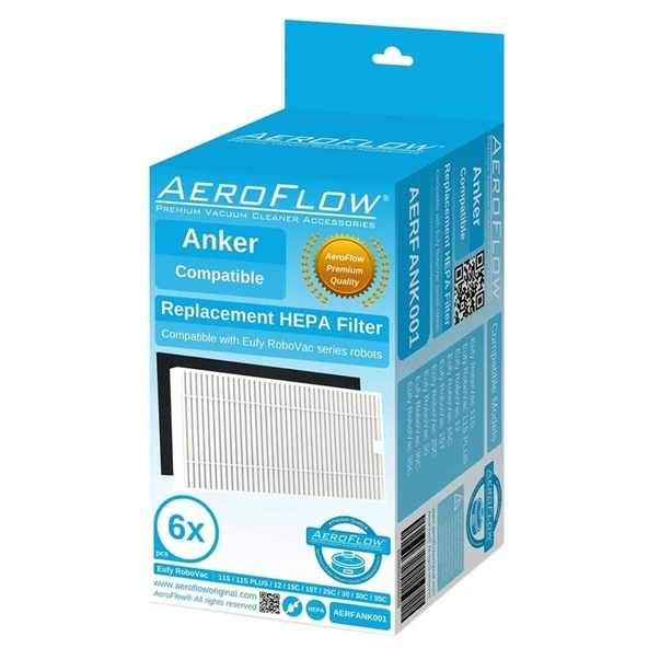 AeroFlow Anker İle Uyumlu Eufy RoboVac 15T Hepa Filtre - 6 Adet (Garantili) ürün görseli 1