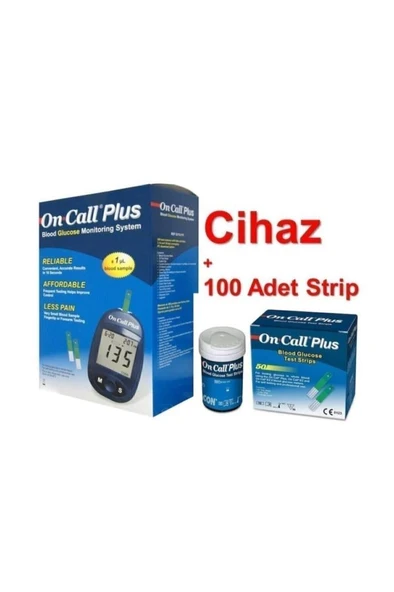 On Call Plus Ölçüm Cihazı + On Call Plus Strip 50'Li X 2 KUTU (SKT:10/2027) ürün görseli 1
