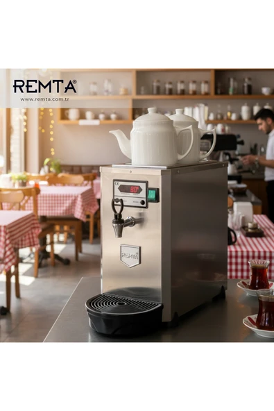 Remta 2 Demlikli Dijital Jumbo Çay Makinesi Şamandıralı-5,5 Lt-DE18-DEMLİKLER DAHİLDİR ürün görseli 1