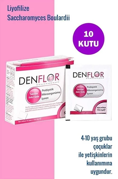 Denflor Probiyotik 10 Saşe 10'Lu PAKET (SKT:10/2028) ürün görseli 1