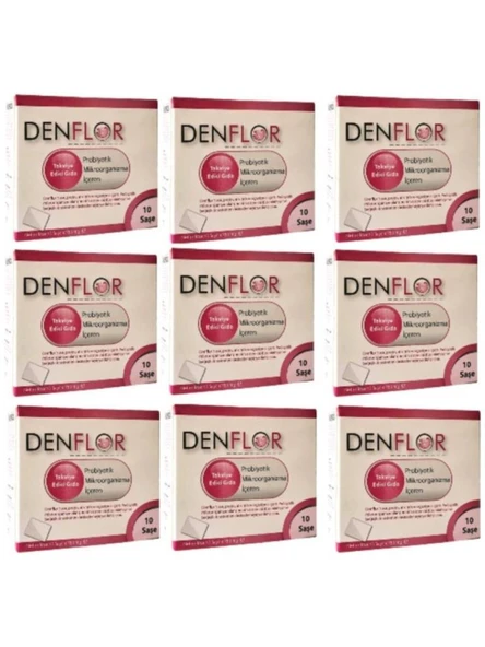 Denflor Probiyotik 10 Saşe 9'Lu PAKET (SKT:10/2028) ürün görseli 1