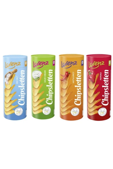 Lorenz Chipsletten Patates Cipsi 100 gr 4’lü Karma Paket ürün görseli 1