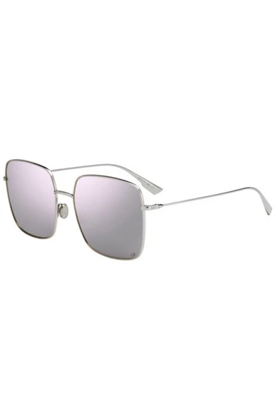 Christian Dior Unisex Gri Aynalı Dikdörtgen Metal Çerçeve Güneş Gözlüğü DIORSTELLAIRE1 010 SQ ürün görseli 1