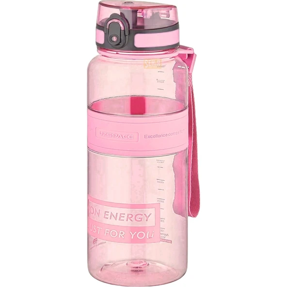 Uzspace 1000ML Büyük Boy Yeni Koleksiyon Silikon Gövde Tritan Su Matarası ürün görseli 1