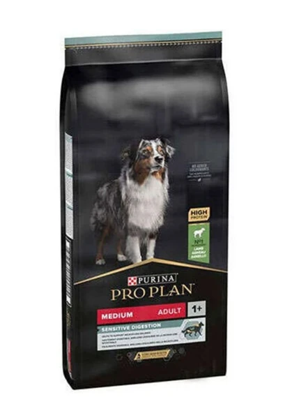 Pro Plan Sensitive Digestion Lamb Adult Medium Kuzu Etli Yetişkin Köpek Maması 10 Kg ürün görseli 1
