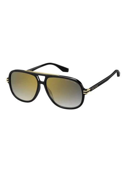 Marc Jacobs Erkek Siyah-gold Organik (UV) Cam Kemik Kapalı Çerçeve Tasarım Güneş Gözlüğü Mj0468/s 807fq 59-14 ürün görseli 1