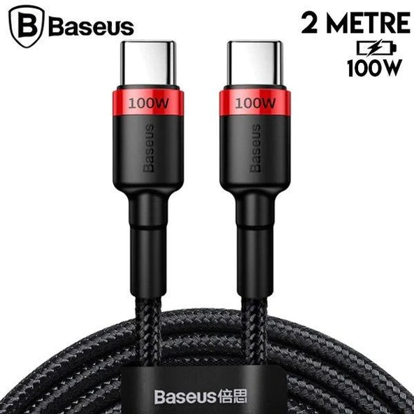 Baseus Cafule PD2.0 100W flash Şarj Usb Type-C Kablo (20V 5A) 2 Metre - Resim 3