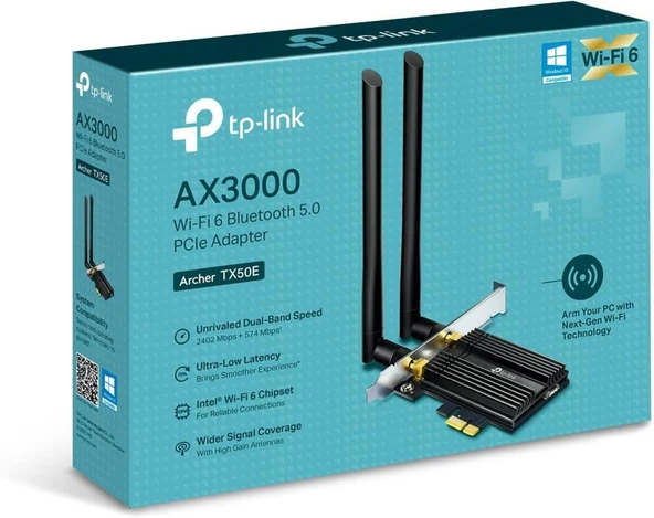 TP-Link Archer TX50E Wi-Fi Ethernet Kartı Outlet - Resim 2