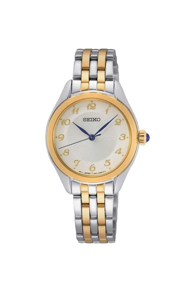 Seiko SUR380P Quartz Çelik Altın/Gri Beyaz Kadran 29 mm Kadın Kol Saati ürün görseli 1
