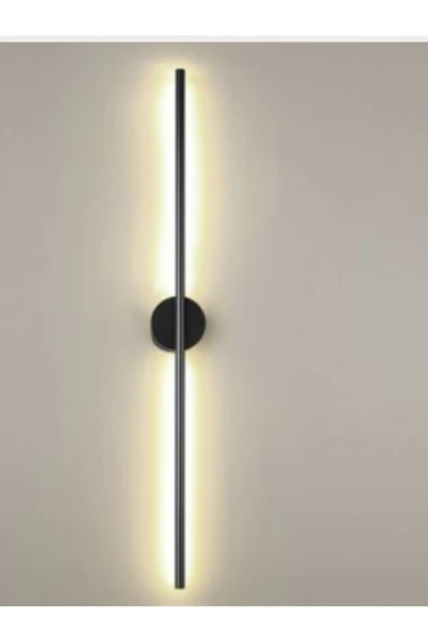 ERDEMLER Modern Pilli Aplik Tak Çalıştır Beyaz Işık Kablosuz Ledli Aplik Siyah Pil Dahildir 70cm ürün görseli 1