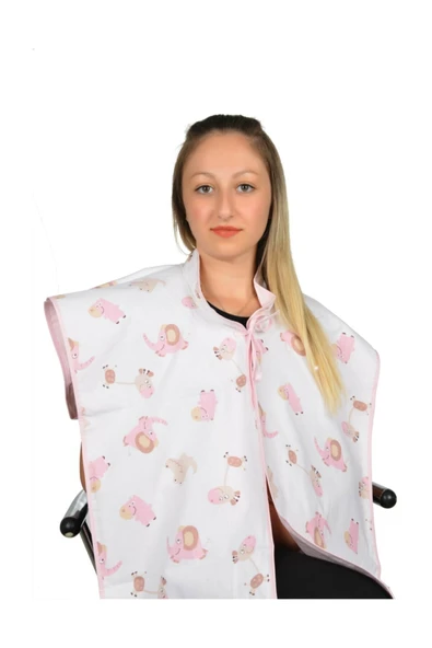 Sema Baby Çok Amaçlı Emzirme Önlüğü - Pembe Fil ürün görseli 1