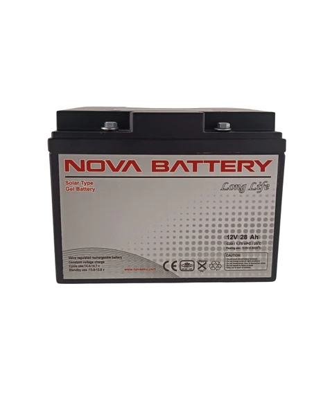 NOVA 12V 28AH SOLAR JEL AKÜ (YENİ ÜRETİM) ürün görseli 1