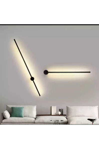 AK LED AYDINLATMA Dekoratif Modern Aplik - 60 Cm Siyah Kasagünışığı ürün görseli 1