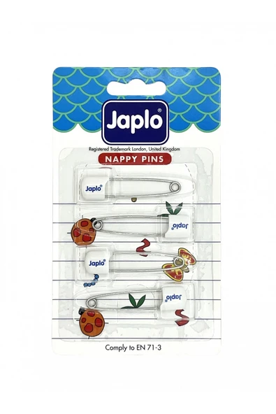 Japlo Emniyetli Çengelli İğne 4'lü - Beyaz ürün görseli 1