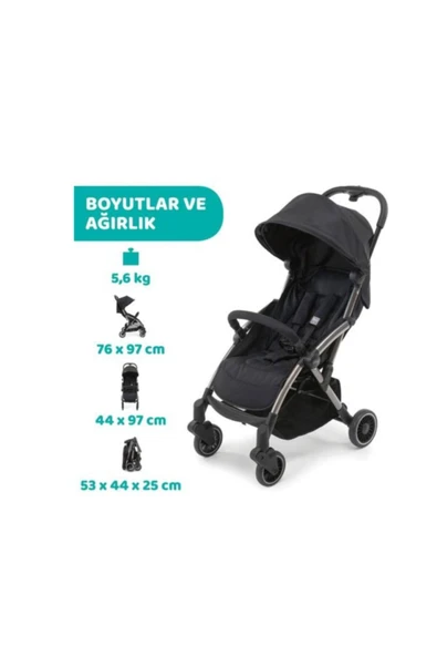 Chicco Cheerıo Bebek Arabası/ Jet Black - Resim 2