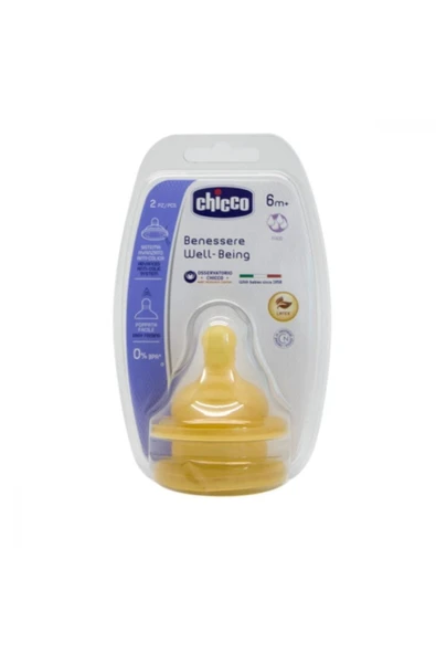 Chicco Weel-being Regular Kauçuk Biberon Başlığı 0m - Resim 2