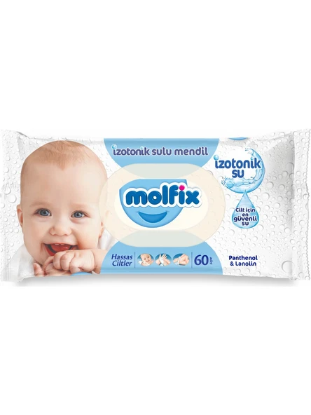Molfix İzotonik Sulu Hassas Ciltler 60 Yaprak Islak Mendil ürün görseli 1