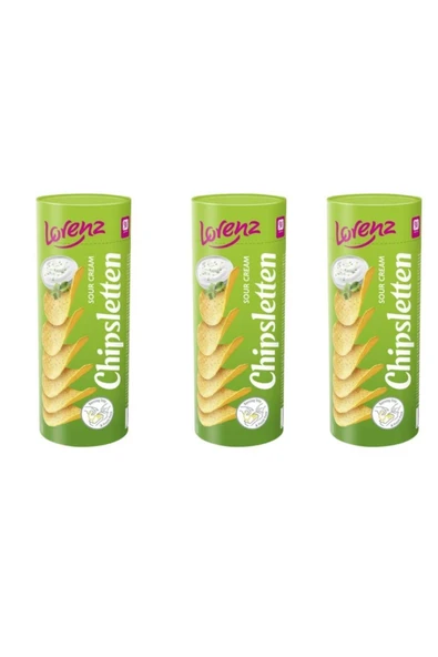 Lorenz Chipsletten Patates Cipsi 100 gr Ekşi Krema x 3 Adet ürün görseli 1