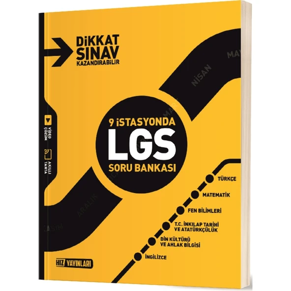 Hız Yayınları 8. Sınıf 9 İstasyonda Lgs Soru Bankası ürün görseli 1