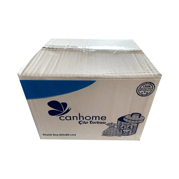 Canhome Mavi Büyük Boy Battal 65x80 Cm. 30 Litre Çöp Torbası Poşeti - 10 Adetlik 50 Rulo - Koli ürün görseli 1