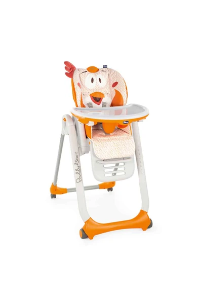 Chicco Polly 2 Start Bebek Mama Sandalyesi - Turuncu ürün görseli 1
