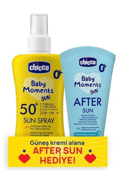 Chicco Güneş Spreyi Spf 50+ 150 ml & Güneş Sonrası Kremi 150 ml ürün görseli 1