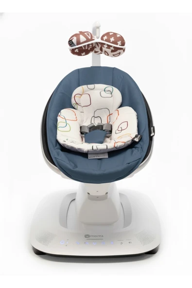 4moms Mamaroo 5.0 Elektrikli Ana Kucağı - Slate Blue + Yenidoğan Destek Pedi ürün görseli 1