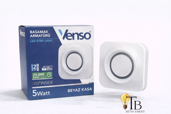 Venso 5W LED Basamak Armatürü  Beyaz Kasa 3000K ürün görseli 1