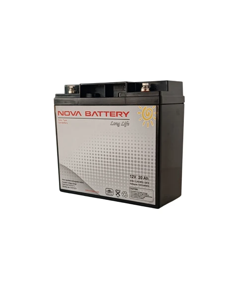 NOVA 12V 20AH SOLAR JEL AKÜ (YENİ ÜRETİM) ürün görseli 1