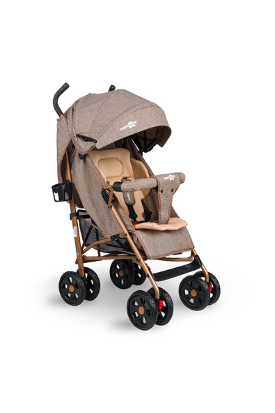 Comfymax Tam Yatar Baston Bebek Arabası – Wood Brown ürün görseli 1