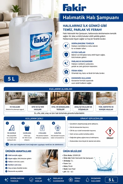 Fakir 32000128 Halımatik Halı Şampuanı 5 lt ürün görseli 1