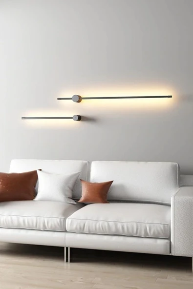 VOLTMARKET Modern Pilli Beyaz Işık 66CM Tasarım Aplik Dekoratif Tasarım ürün görseli 1